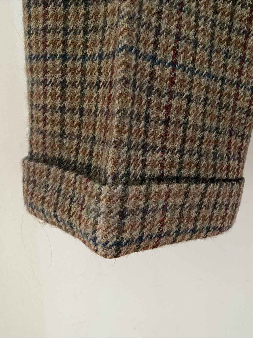 VTG Polo Ralph Lauren 100% Wool Houndstooth Pleated Trousers USA Made - 24" - Picture 4 of 11